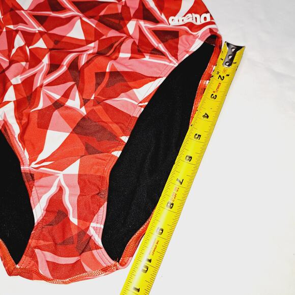 NWT Arena Flou Red White Shattered Glass Challenge Back 1 piece swimsuit US40 - Picture 13 of 13